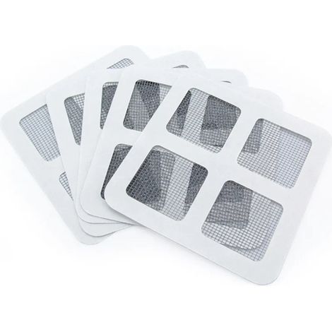 Ruban de Réparation pour Moustiquaire,Réparation de Fenêtre et Porte Moustiquaire Adhésif Maille Autocollant,Utilisé pour Réparer les Moustiquaires,Gaze 8Pcs Noir (1/5)