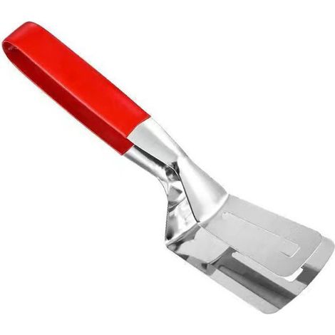 Pince de cuisine multifonctionnelle en acier inoxydable épais pour steaks, poêle, barbecue, retourne-steak (1/5)