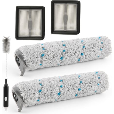 pour Bissell CrossWave X7 Plus Rouleau de Brosse de Rechange pour CrossWave X7 Pro Pet 2955N/3479N Accessoires Aspirateur, avec 2 Brosse à Rouleau,2 Filtre HEPA, 1Brosse pour Réservoir d'eau (1/5)