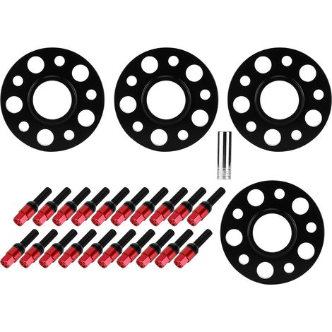 Jeu de cales d'écartement de roues centrées 15mm pour Série 2 F45 Active Tourer 2014-2020 Rouge (1/5)