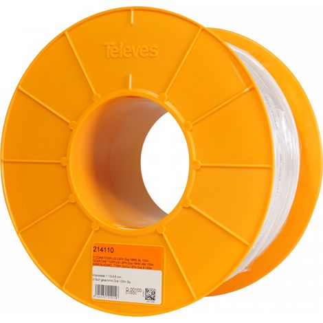 Cable Coaxial Cu T100plus Dca Blanco (100m) Televes 214110 (1/3)