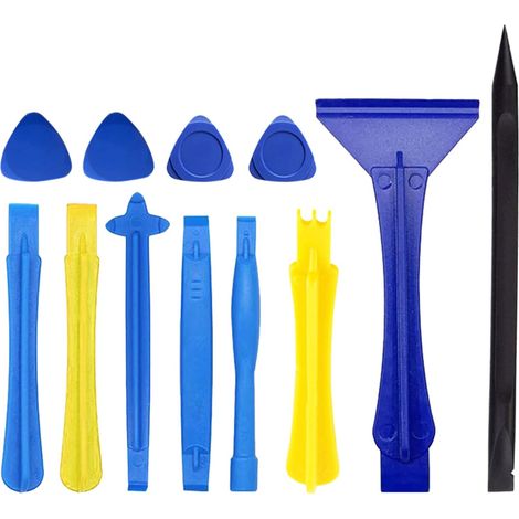 Lot de 12 outils pour ouvrir l'écran - Outil de levier pour smartphones, tablettes, ordinateurs portables - Entretien et démontage des appareils mobiles - Ciselet en plastique durable - Kit pour (1/5)