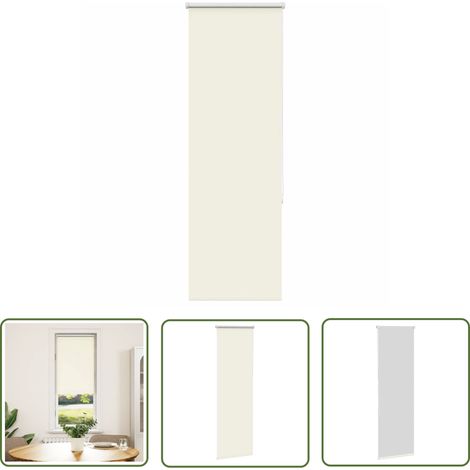 vidaXL Verdunkelungsrollo Cremeweiß 60x150cm Stoffbreite 55,7 cm (1/5)