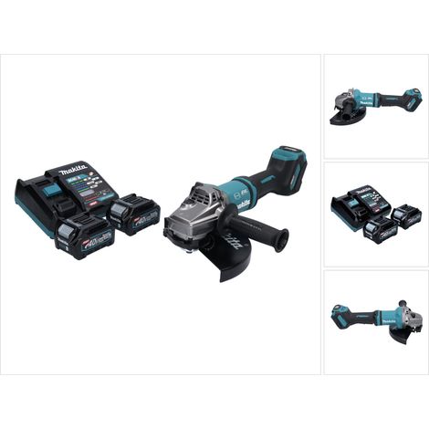 Amoladora angular a batería Makita GA 038 GD2 40 V máx. 230 mm sin escobillas XGT + 2 baterías de 2,5 Ah + cargador (1/5)