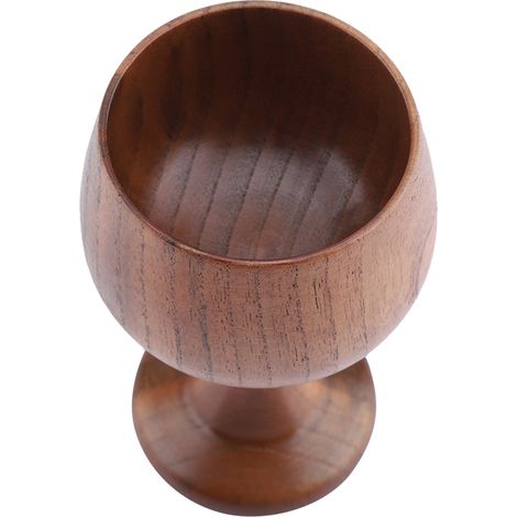 Eleganter Naturholzbecher für Kaffee, Wein und Traubensaft, multifunktionaler Holzbecher, umweltfreundliches Trinkglas, wiederverwendbarer, handgefertigter Becher (1/5)