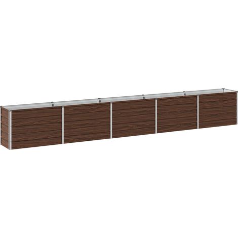 vidaXL Cama de Jardín Elevada Negro 400 x 40 x 55 cm (1/2)