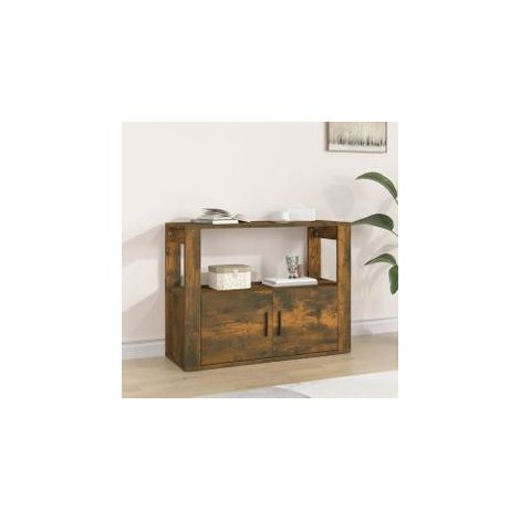 Buffet Chêne fumé 80x30x60 Bois d'ingénierie (1/5)