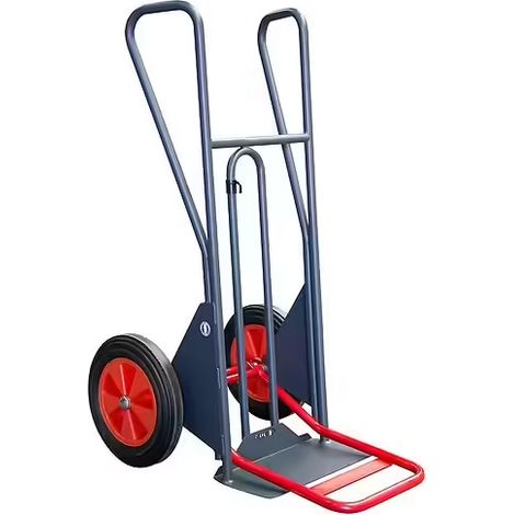 Kippkarre mit geschlossenen Griffen, stützender Neigefunktion, Tragfähigkeit 300 kg, Mischblech und Räder Pn 400 mm - FIMM - 810312141 (1/3)