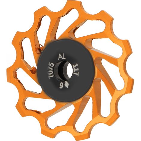 Dérailleur arrière pour VTT, guide-roue arrière en métal et céramique de 11 pouces, accessoires de vélo, or (1/5)