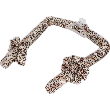 Bigoudis sans chaleur en mousse EVA, rouleau à friser portable pour voyage, outil de coiffage femme, motif léopard (1/5)