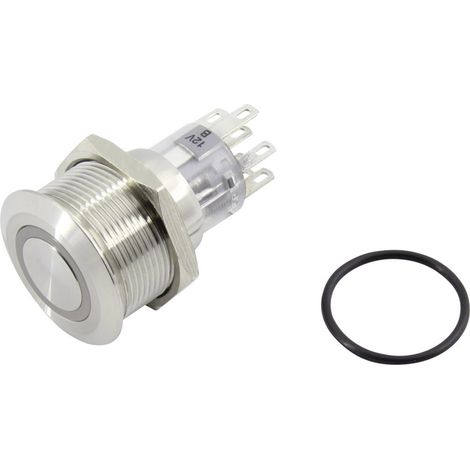 TRU COMPONENTS 1602473 TC-GQ22-A-22E/W/12V/S203 Drucktaster 250 V 5 A 2 x Aus/(Ein) tastend Weiß IP