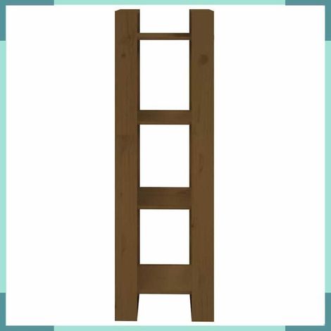 813867 Bibliothèque/Cloison Marron miel 41x35x125 cm Bois massif (1/5)