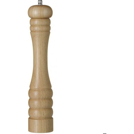Moulin À Sel - Bois D'hévéa - Hauteur 315 Mm - Diamètre 60 Mm - Design Traditionnel - 1 Pièce