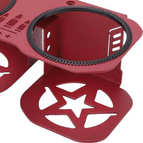 Porte-gobelet pour Poignée Passager, Compatible avec Les Gobelets de 530 à 1,2 Litre (18 à 40 oz), avec Anneau de Protection en Caoutchouc et intégré à la Poignée de Maintien. (Rouge) (1/5)