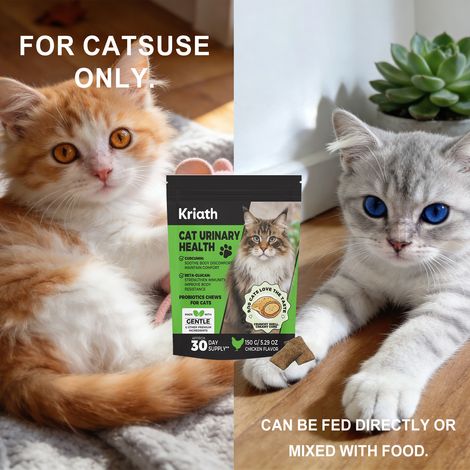 Cat Probiotic Chewable Tablets - Gentle Ingredients for Daily Balanced Nutrition and Care - 150g -- BIEMMEDUE (1/5)