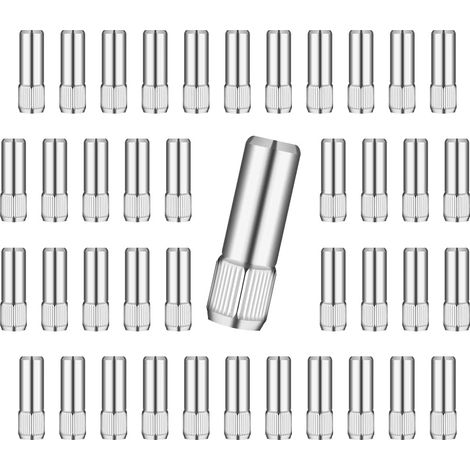 Taquet Etagere,Supports d'étagère,Cylindrique Goupille, Goupille Étagères en Verre ,48 pièce 206mm,argent,Pour Cuisine Placard Bibliothèque