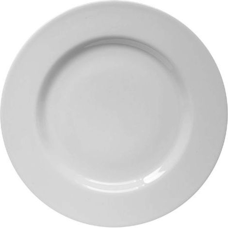 Saturnia Piatto Piano D 26 Cm H 2 Cm Porcellana Ischia Bianco
