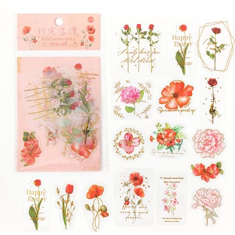30 elegante und moderne Blumenaufkleber für kreative Tagebücher und Notizbücher (1/5)