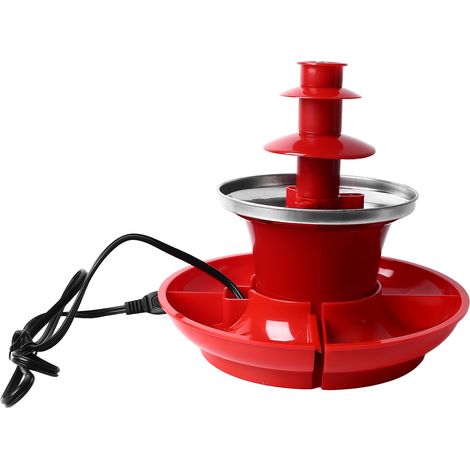 Fontaine à chocolat à trois étages avec mini-chocolats détachables, fondue au chocolat, prise US 110V, idéale pour les fêtes, les soirées jeux, Noël et Halloween. (1/5)