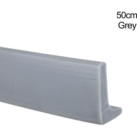 Joint de douche gris, barre anti-inondation, joint inférieur étanche, profil anti-eau autocollant (1/5)