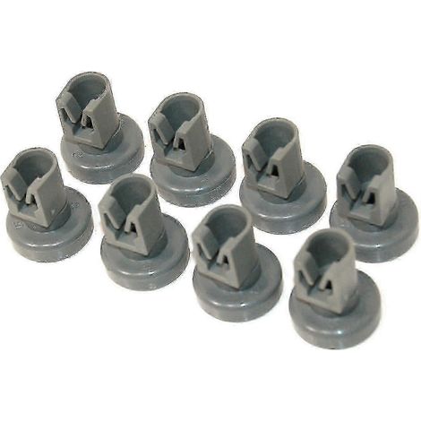 Lot de 8 roulettes de rechange universelles pour panier supérieur de lave-vaisselle, compatibles avec de nombreuses marques (1/5)