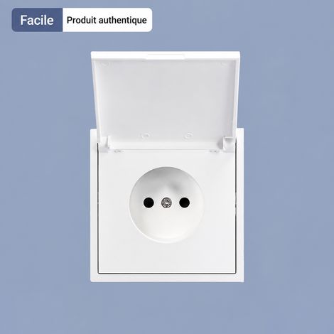 Prise murale type 80 standard russe 2 trous avec couvercle étanche sans interrupteur blanc PC 2 9 8 × 8 × 4 cm 130 g – Livraison gratuite