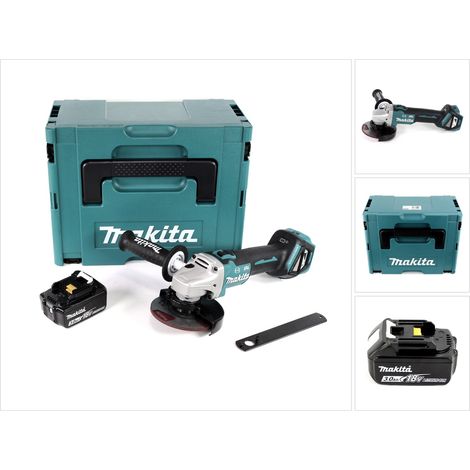 Makita DGA 513 F1J Akku Winkelschleifer 18V 125mm Brushless + 1x Akku 3,0Ah + Makpac - ohne Ladegerät (1/5)