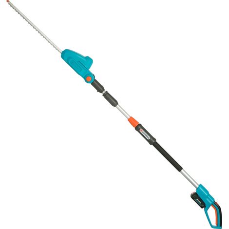 GARDENA Cortasetos telescópico a batería THS 42 cm / 18V POWER FOR ALL cargador y batería incluidos, cortasetos hasta 3 m de altura, 42 cm longitud espada, cabezal corte flexible (14732-20) (1/5)