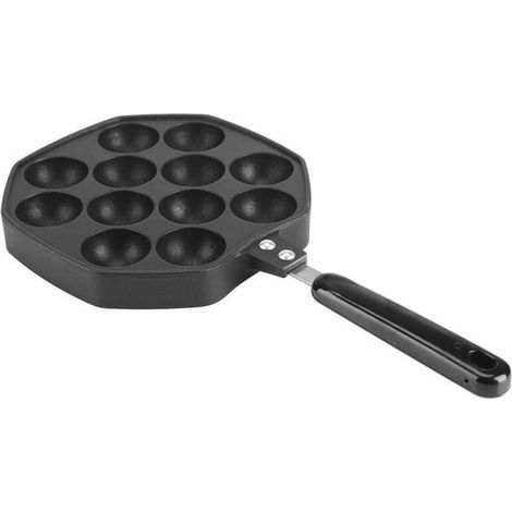 Takoyaki-Backform mit 12 Mulden, DIY-Antihaft-Aluminium-Oktopusbällchen (1/4)