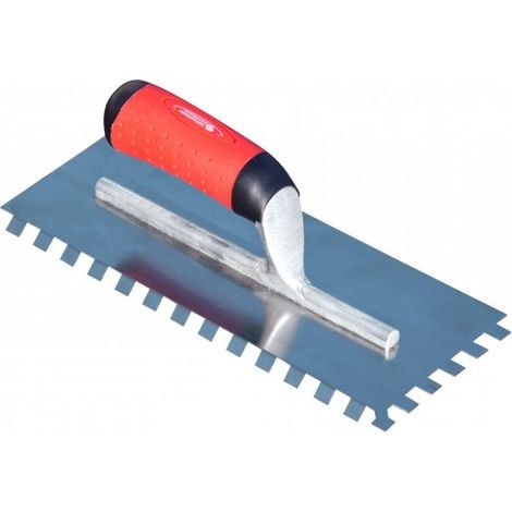SOFOP TALIAPLAST - Platoir à colle inox 28x12 monture alu dents 10x10 /45°