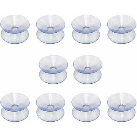 LAN Ventouses double face compatibles avec plateau en verre 10 ventouses sans crochet pour miroir en verre antidérapant multifonctionnel double face (20mm) (1/5)
