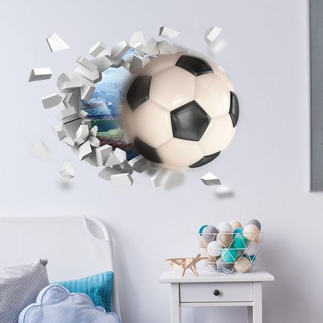 Póster de fútbol en 3D: decoración de pared para dormitorio de niños y adolescentes, calcomanía de pared de fútbol, dormitorio de niños, decoración de dormitorio con estadio (1/5)