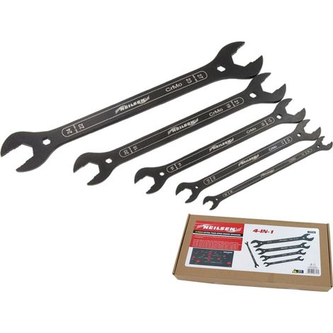 Neilsen 5pc Ultra Thin 4 in 1 Metric Open Ended Spanner Wrench Set 6mm - 27mm