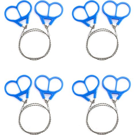 4 Pcs Scie à fil d'acier, Scie a chaine, 52 cm, Pour la coupe d'arbres, Équipement de randonnée, Camping, Hunting, Hiking (1/4)