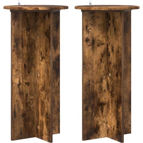 Maison Exclusive - Pflanzenständer 2 pcs Geräucherte Eiche 40 x 4