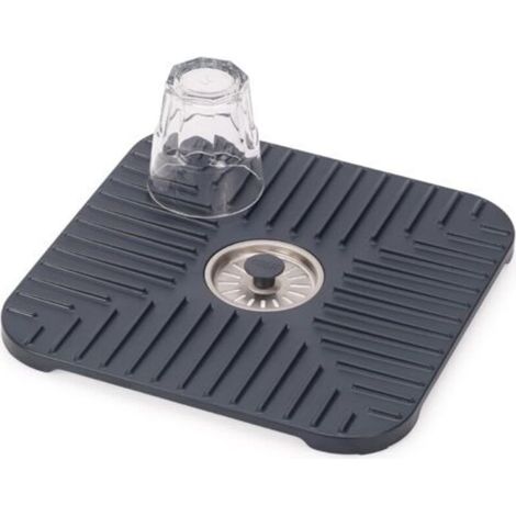 Tapis de Protection pour Évier avec Bouchon Drainant, Protège Évier, Verres, Vaisselle, Bouchon Amovible, Antidérapant (1/5)