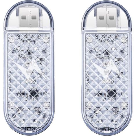 Lot de 2 lampes porte voiture LED clignotantes - Lumière sécurité (1/5)