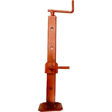 Maxter – Béquille d'appui fixe avec bride à souder – Charge 400kg – Déploiement 680mm fermé, 980mm ouvert – Course 300mm – Tube carré 50mm