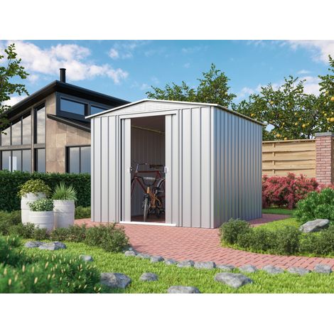 Globel Industries Gerätehaus "Gartenmanager Dream 88", silber metallic, 6,05 m², ohne Schleppdach (1/4)