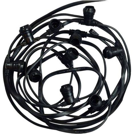 Vision-El – Guirlande lumineuse d'extérieur 10m – 10 douilles B22 – Étanche IP44 pour ambiance festive – Compatible avec ampoules LED et halogènes (1/5)