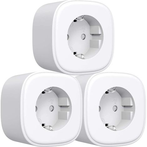 ZOLGINAH Prise Connectée (Type F), Refoss Prise Intelligente Compatible avec Alexa et Google Home, 16A Prise Électrique avec Commande Vocale, Contrôle à Distance et Fonction de Temps via APP eHomelife (1/5)