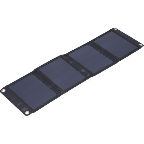 Chargeur Solaire 15W Pliable Portable Imperméable Batterie Externe avec Crochets de Fixation pour Smartphones Tablettes Appareils Photo (1/5)