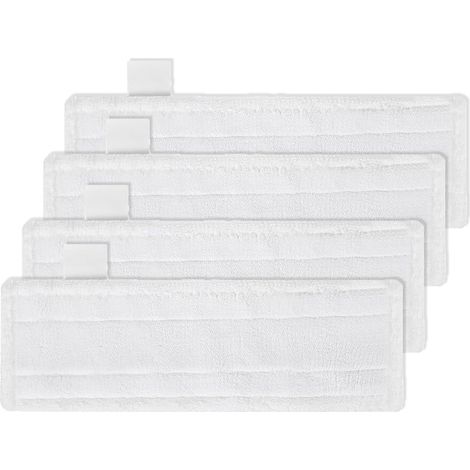4 Lingettes Microfibre pour Nettoyeur Vapeur - Compatible Série EasyFix - Fixation Velcro - Lavable Machine - Pour Sols Durs et Parquets (1/5)
