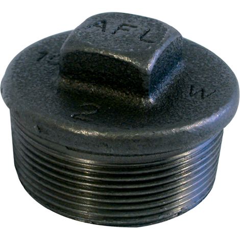 Bouchon fonte noire mâle - Diamètre : 1/2'' - 15-21 mm