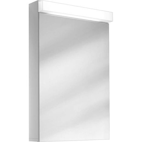 Armario con espejos LED Schneider LOW Line, 1 puerta 50cm, tope