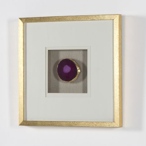 Tabelle 50x4x50 goldenes Holz / rosa Achat vertikaler Dekoration / Fotos für alle Stile, um dem Haus eine Note zu verleihen (1/2)