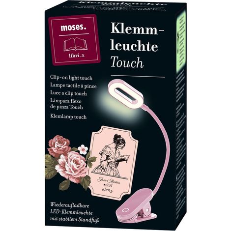 LAMPARA DE LECTURA TOUCH ROSA RECARGABLE USB