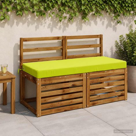 vidaXL Coussin de banc SOEST 100 % polyester Vert vif. 110 x 50 x 8 cm (1/5)
