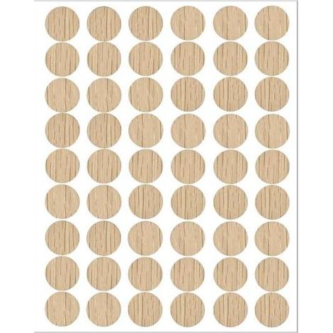 Cache Trou Meuble - Cache Vis Autocollant 21 mm - Pour Armoires Murales Bureau Réparation Meubles - Lot de 54 Pièces (1/5)