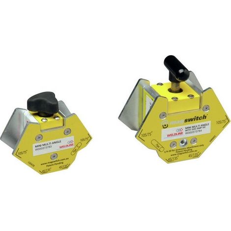 Positionneur d'angle magnétique pour soudure S MINI - Force magnétique : 40 kg - Angles de soudage réalisables : 45135 ° - WELDLINE